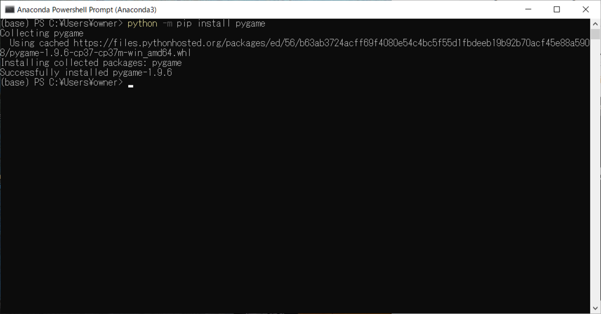 python3とpycharmとpygameで画像表示してみた　第１回