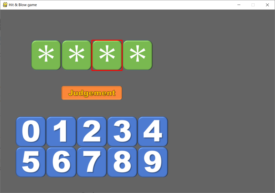 【pygame】pythonでヒット＆ブローゲーム作る　#04　数字の入力【簡単】